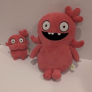 Quirky Plush Monster Duo - Pink